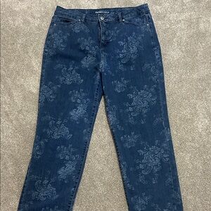 Style & Co. Dark Blue Floral Women's Jeans